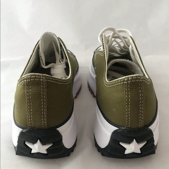 Converse Run Star Hike Low Top Platform Sneaker Olive Green M13/W14.5 - Picture 5 of 10